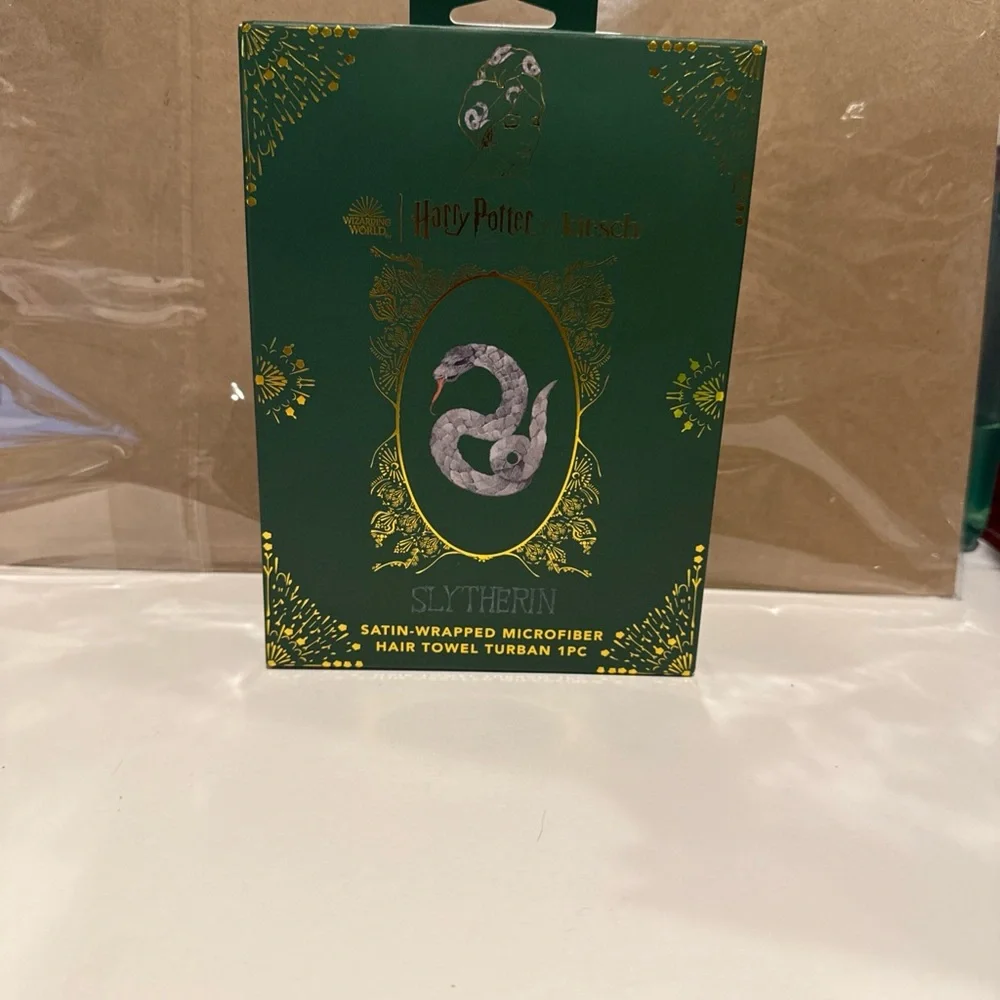 Harry Potter Kitsch Slytherin Satin Hair Towel Turban Y2K Dark Academia New NIB!